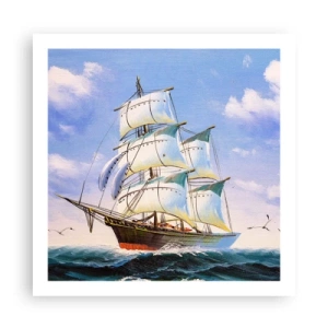 Affiche - Poster - Fièrement avec le vent - 60x60 cm