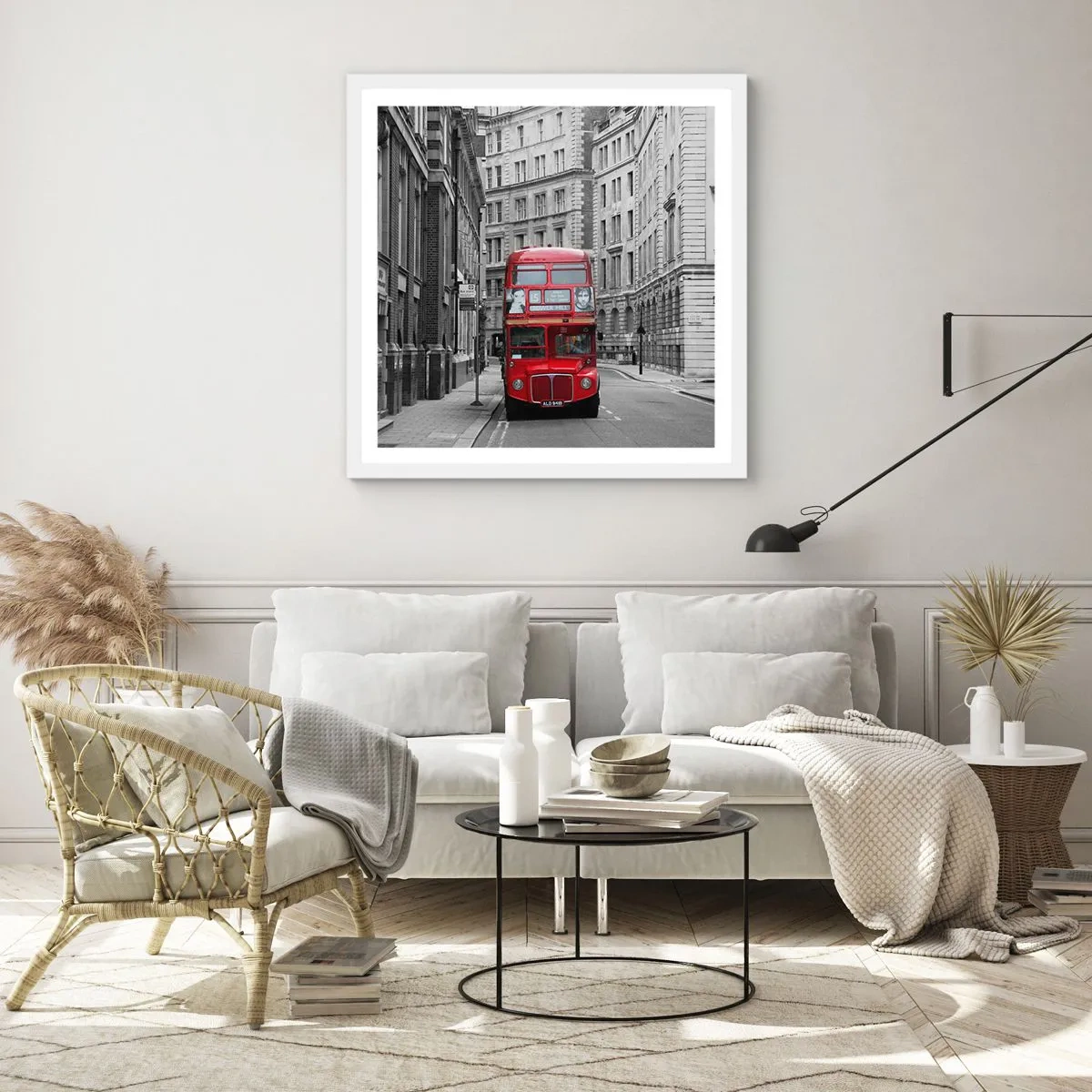 Affiche dans un cadre blanc - Poster - La vie de tous les jours ne doit pas être grise - 60x60 cm