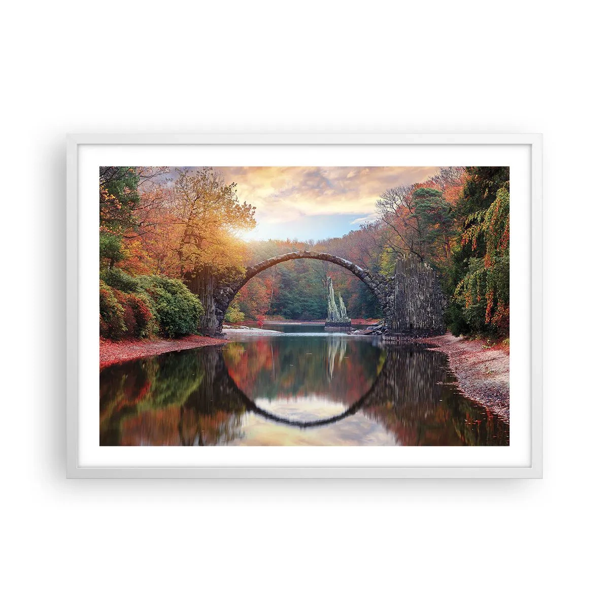 Affiche dans un cadre blanc - Poster - De l'autre cote du miroir - 70x50 cm