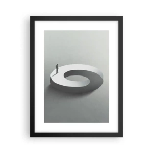 Affiche dans un cadre noir - Poster - Et sois intelligent ici - 30x40 cm