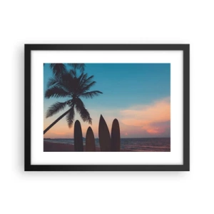 Affiche dans un cadre noir - Poster - Demain sera amusant aussi - 40x30 cm