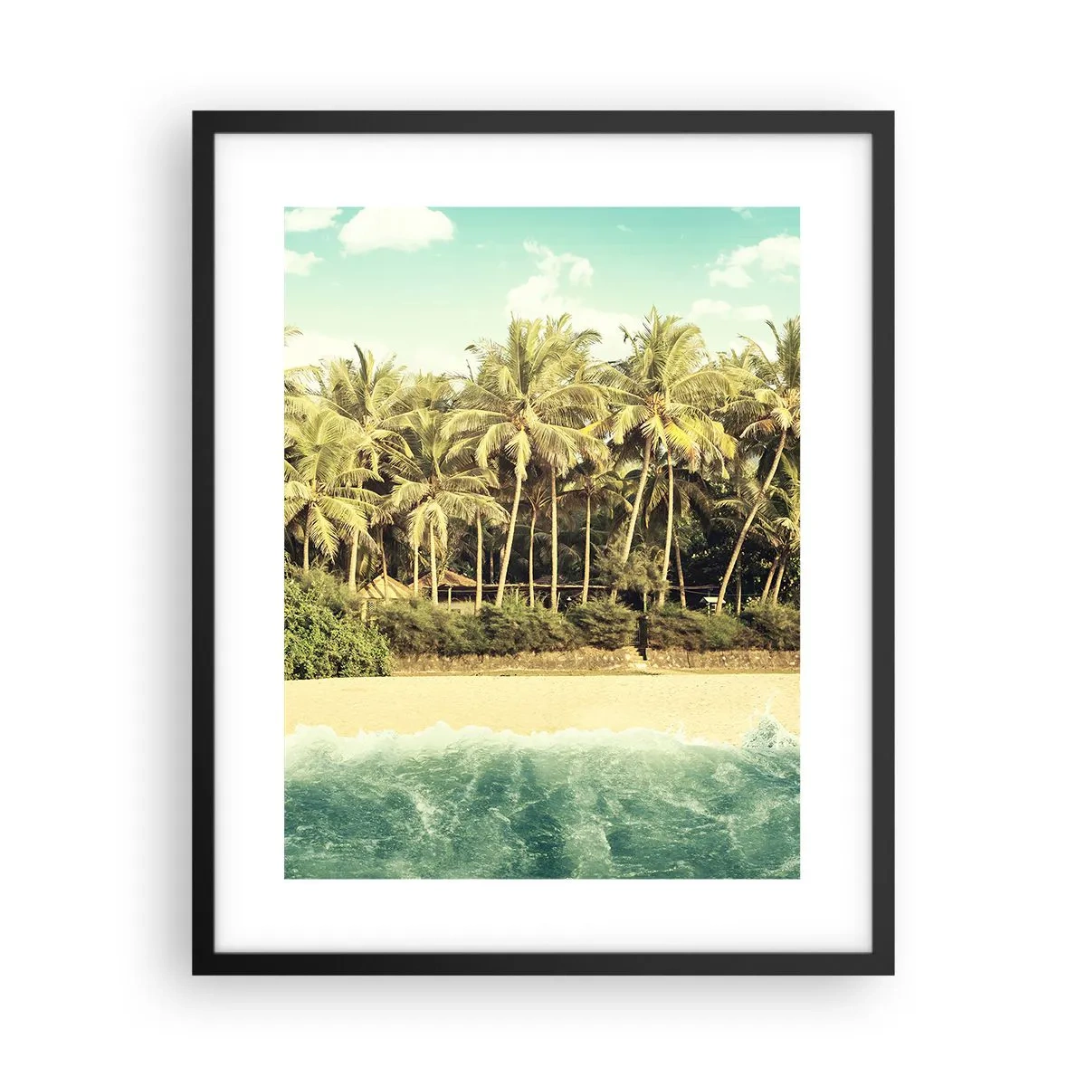 Affiche dans un cadre noir - Poster - Peut-être ici? - 40x50 cm