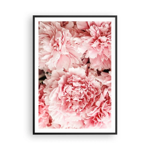Affiche dans un cadre noir - Poster - Rêve rose - 70x100 cm