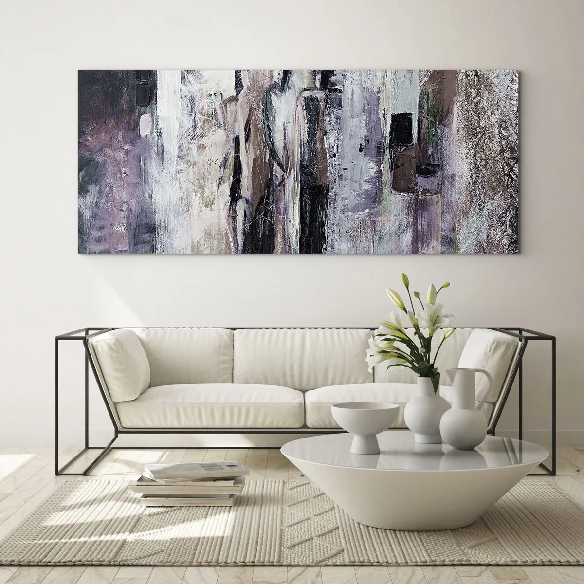 Impression sur verre - Image sur verre - Les trois mystérieux - 90x30 cm