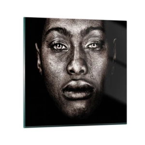 Impression sur verre - Image sur verre - Une larme - 30x30 cm