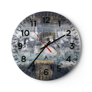 Horloge murale - Pendule murale - Comme sur la glace, comme après décembre - 40x40 cm
