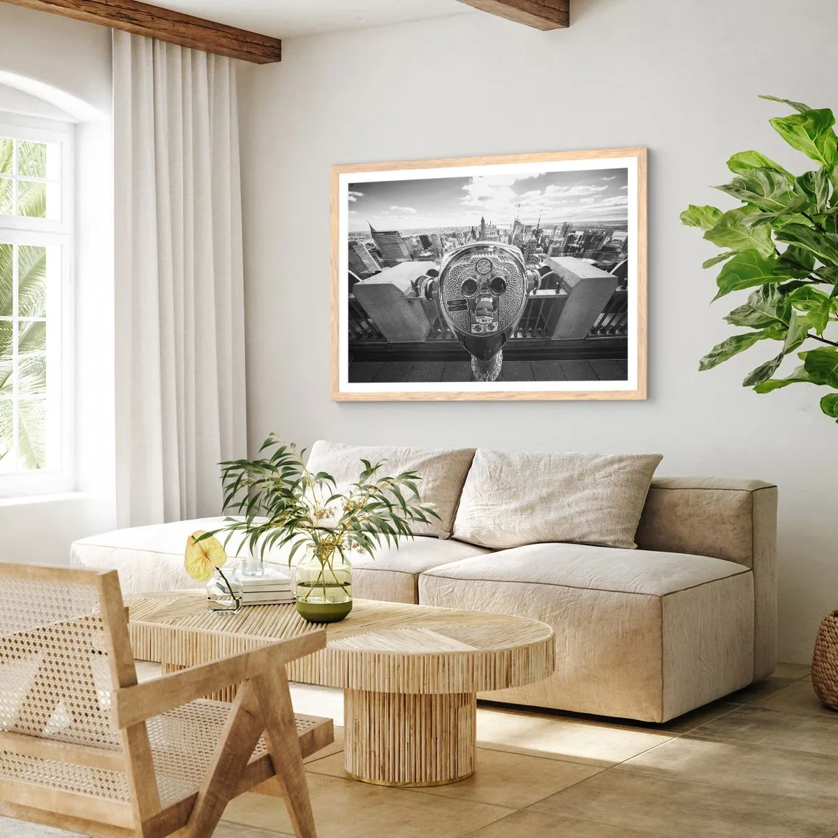 Affiche dans un chêne clair - Poster - Ville sur les villes - 70x50 cm