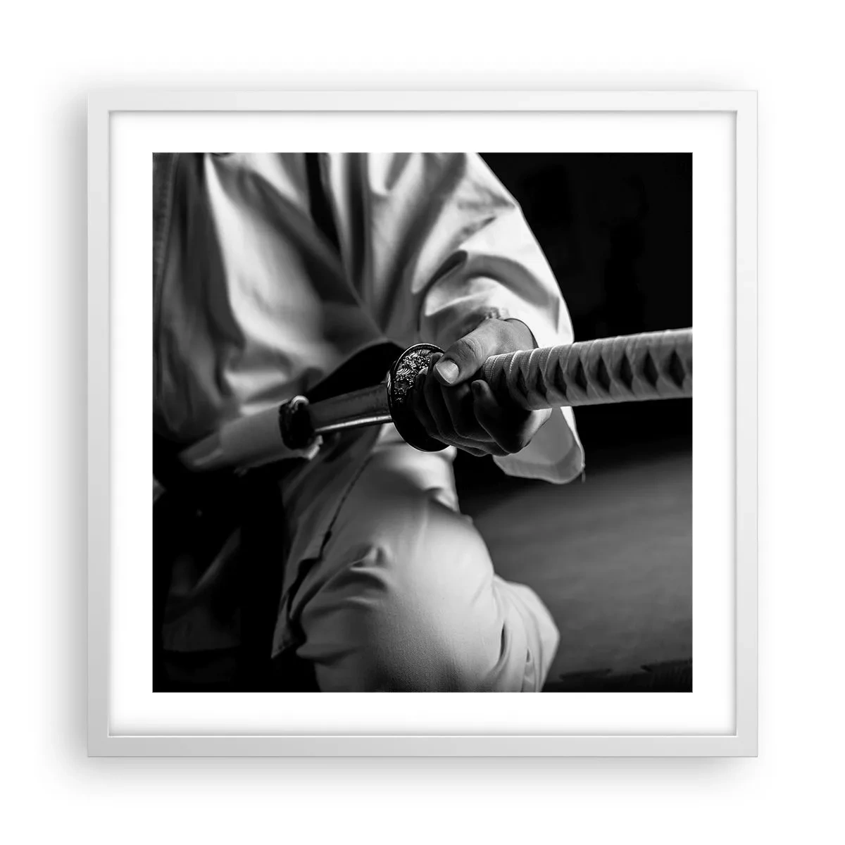 Affiche dans un cadre blanc - Poster - Âme de guerrier - 50x50 cm