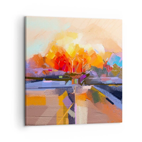 Impression sur toile - Image sur toile - L'automne est arrivé - 60x60 cm