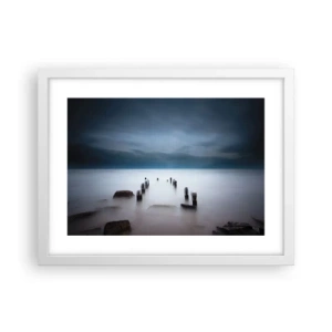 Affiche dans un cadre blanc - Poster - Lac pensif - 40x30 cm
