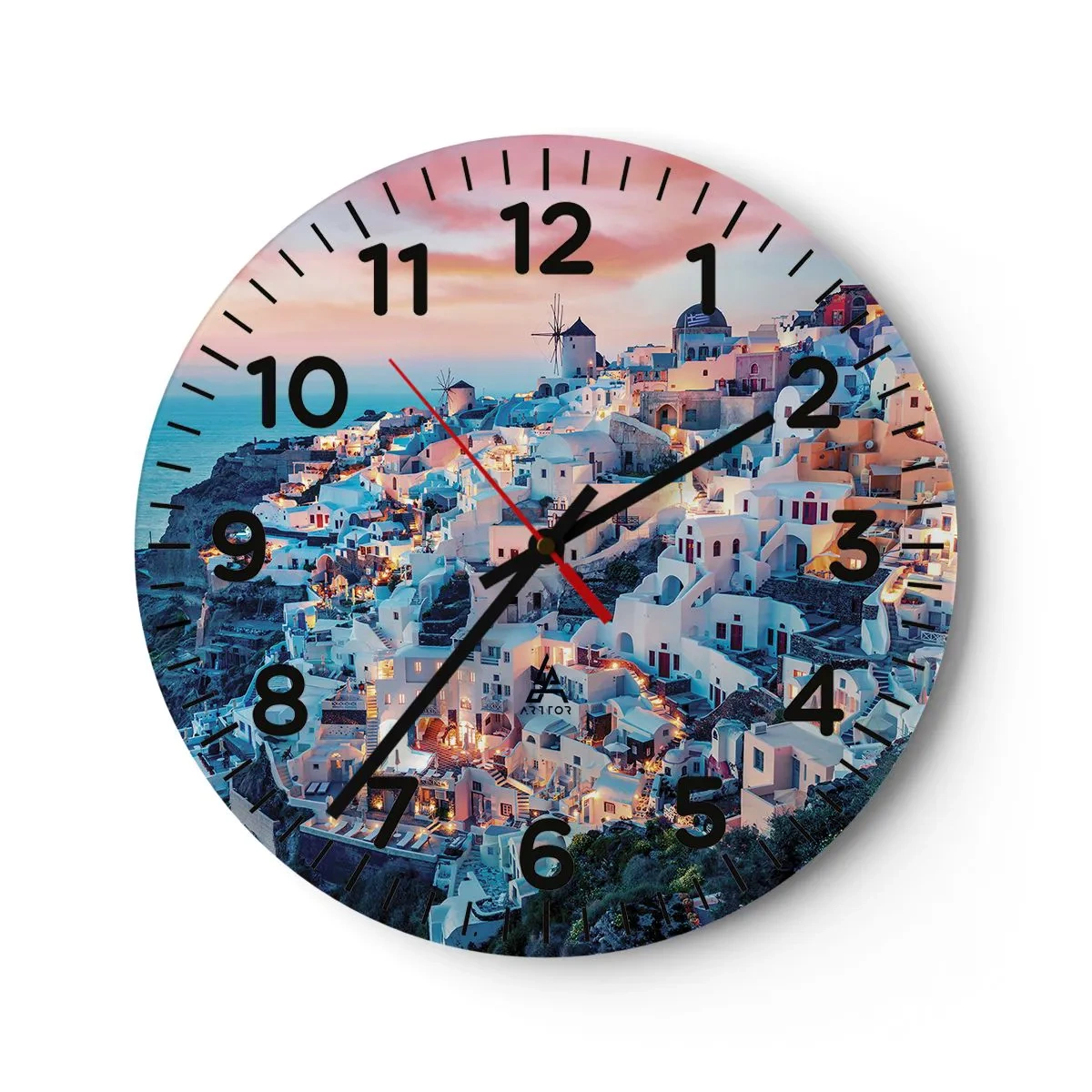 Horloge murale - Pendule murale - Vos grandes vacances en Grèce - 40x40 cm