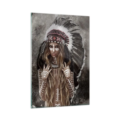 Impression sur verre - Image sur verre - Secret de la force de la tribu - 80x120 cm