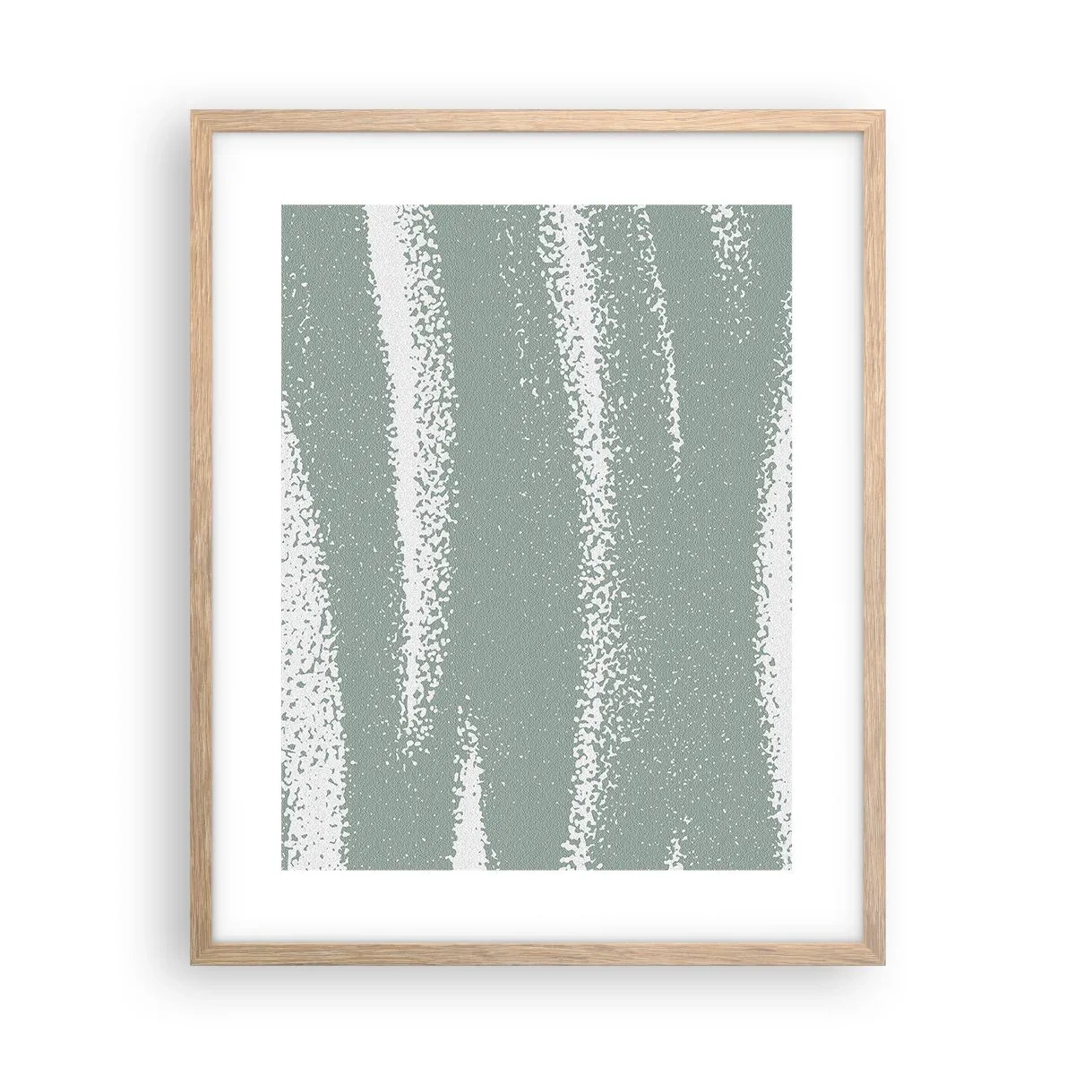 Affiche dans un chêne clair - Poster - Abstraction dans un climat hivernal - 40x50 cm