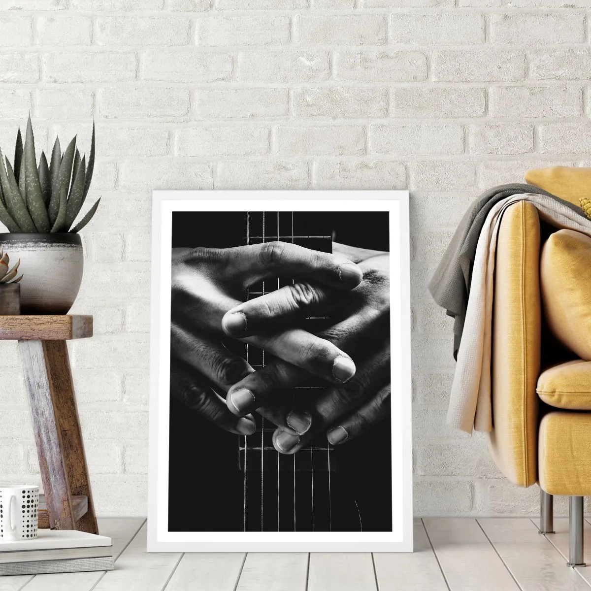 Affiche dans un cadre blanc - Poster - Prière d'artiste - 30x40 cm