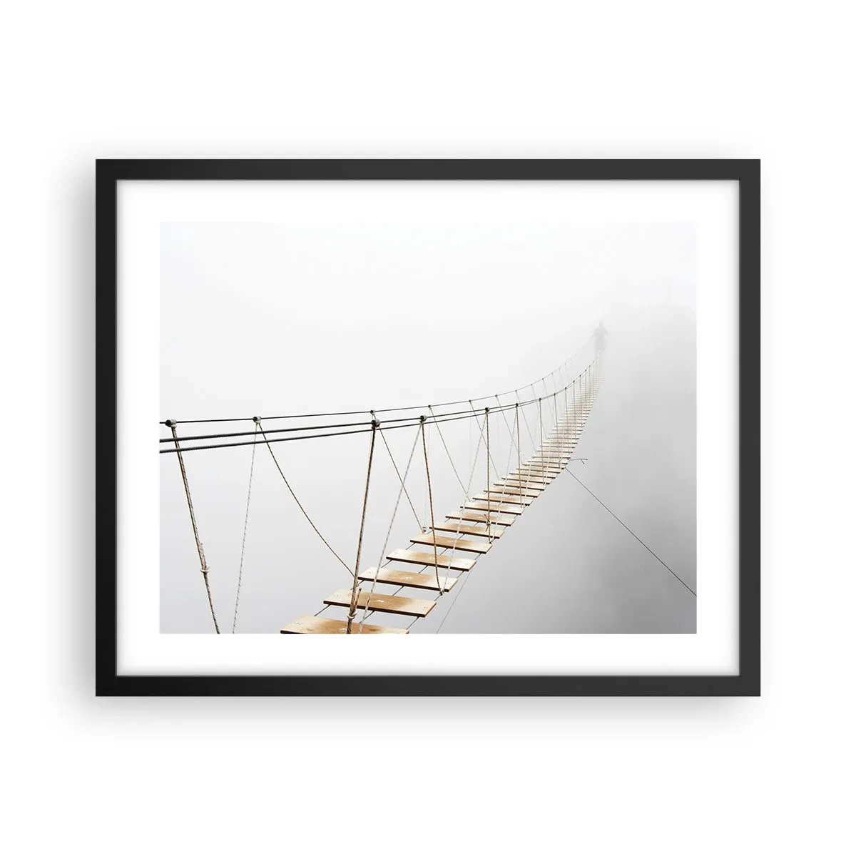 Affiche dans un cadre noir - Poster - Où cela va-t-il te mener? - 50x40 cm