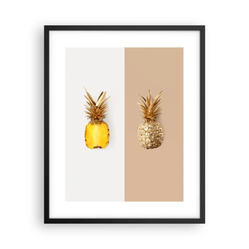 Affiche dans un cadre noir - Poster - Ananas pour nous - 40x50 cm