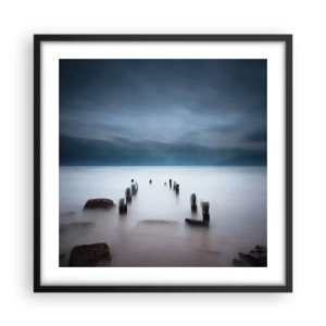 Affiche dans un cadre noir - Poster - Lac pensif - 50x50 cm