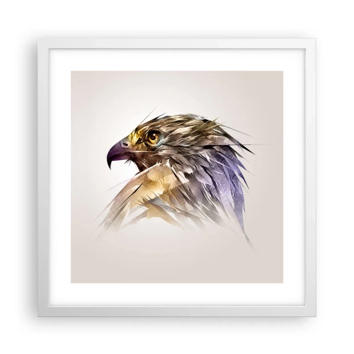 Affiche dans un cadre blanc - Poster - Portrait d'un guerrier - 40x40 cm