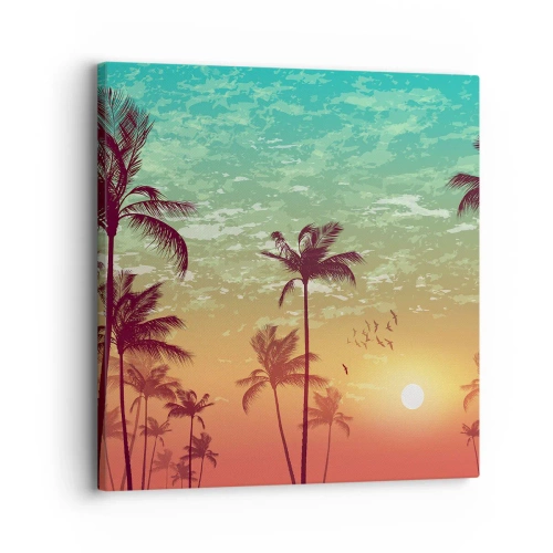 Impression sur toile - Image sur toile - Ambiance tropicale - 30x30 cm