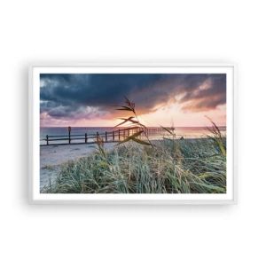 Affiche dans un cadre blanc - Poster - Ça ne passe pas avec le vent - 91x61 cm