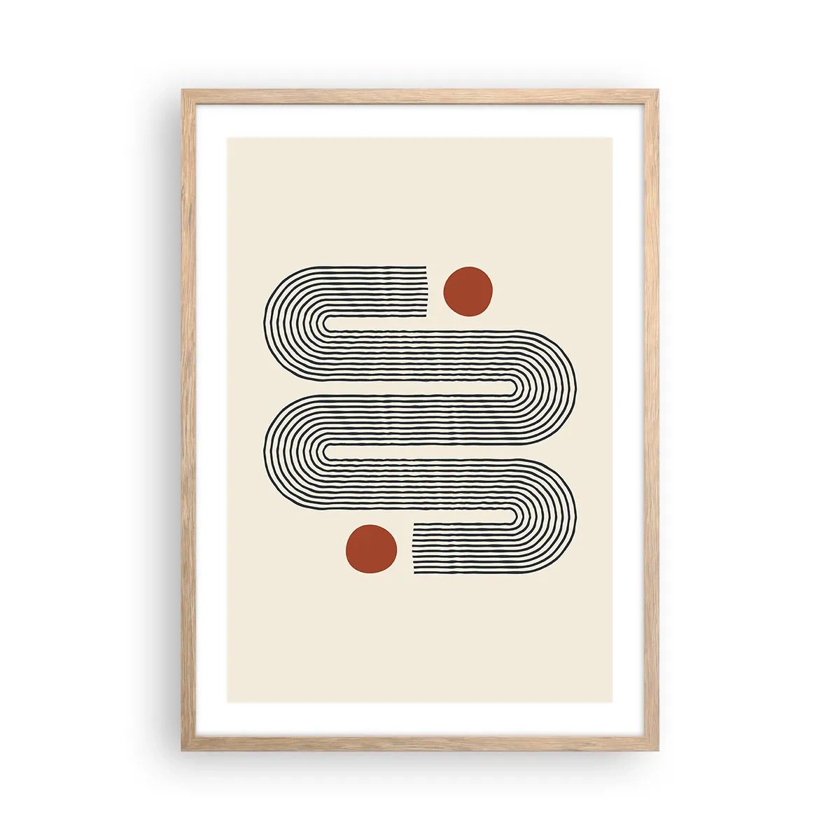 Affiche dans un chêne clair - Poster - Du début à la fin - 50x70 cm