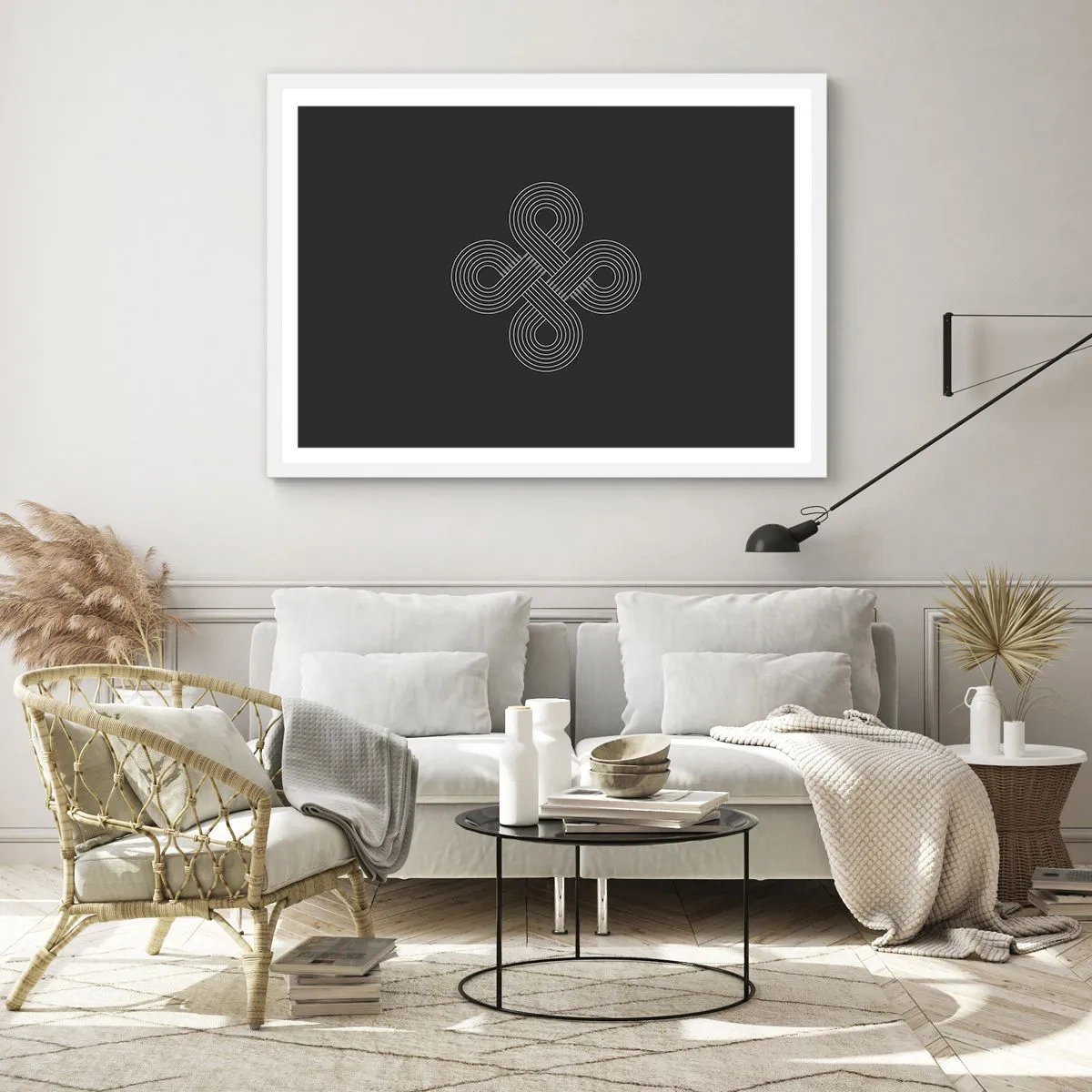 Affiche dans un cadre blanc - Poster - Dans l'âme celtique - 100x70 cm