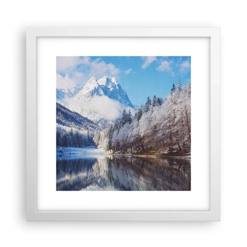 Affiche dans un cadre blanc - Poster - Protecteur de la neige - 30x30 cm