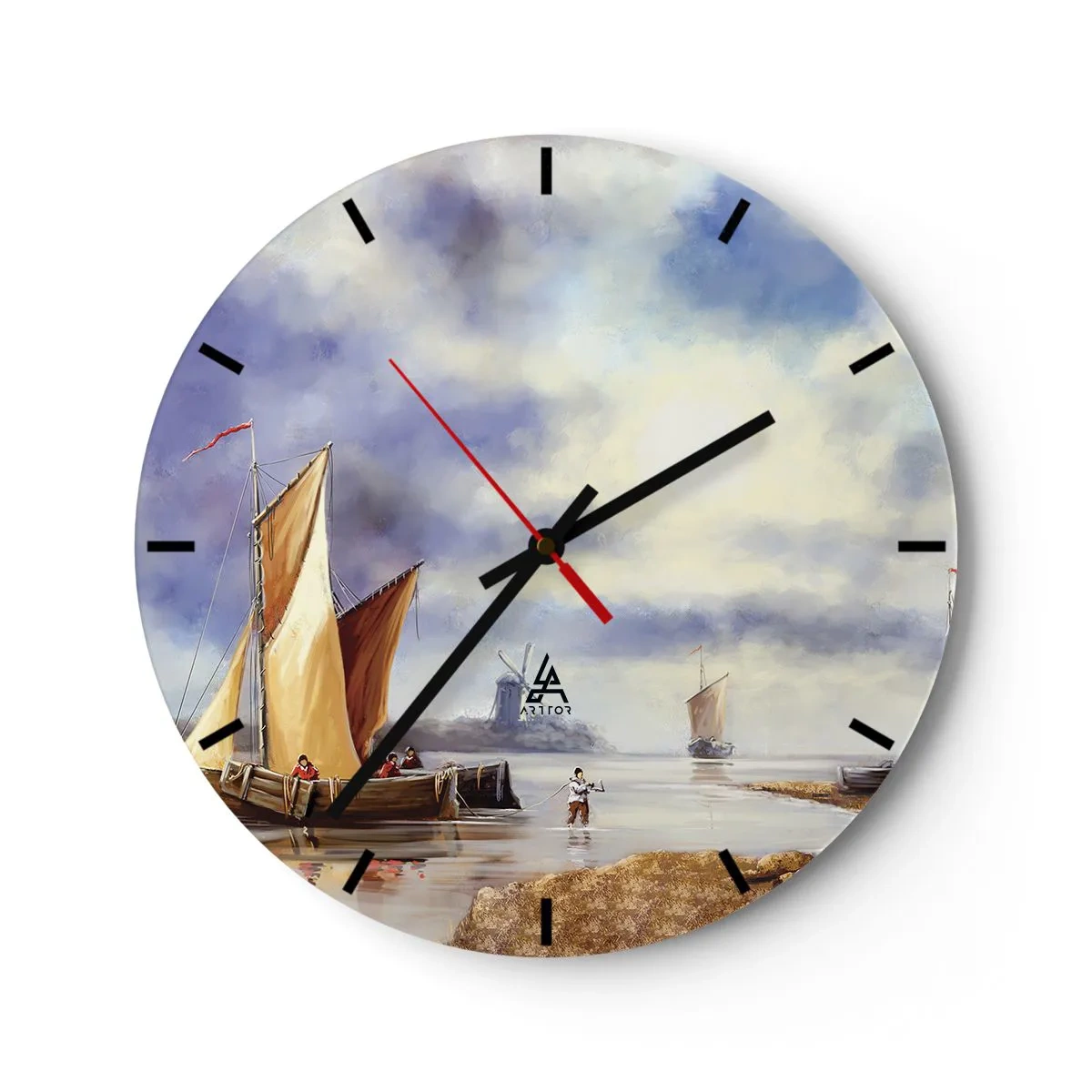 Horloge murale - Pendule murale - Retour de marin - 40x40 cm