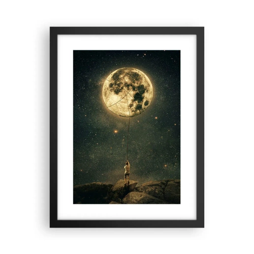Affiche dans un cadre noir - Poster - Celui qui a volé la lune - 30x40 cm