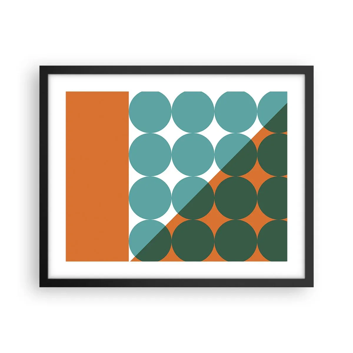 Affiche dans un cadre noir - Poster - En haut et en diagonale - 50x40 cm