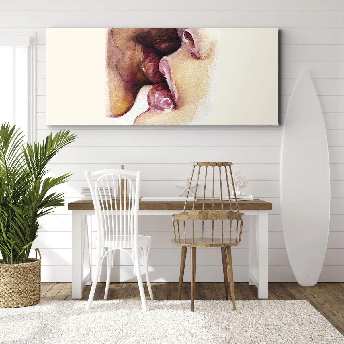 Impression sur toile - Image sur toile - Comme le jour et la nuit, la terre et le ciel - 100x40 cm