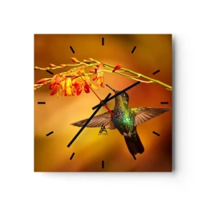 Horloge murale - Pendule murale - Un messager de lumière selon les Mayas - 40x40 cm