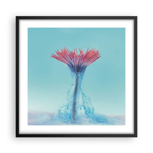 Affiche dans un cadre noir - Poster - Dans une étreinte vivifiante - 50x50 cm