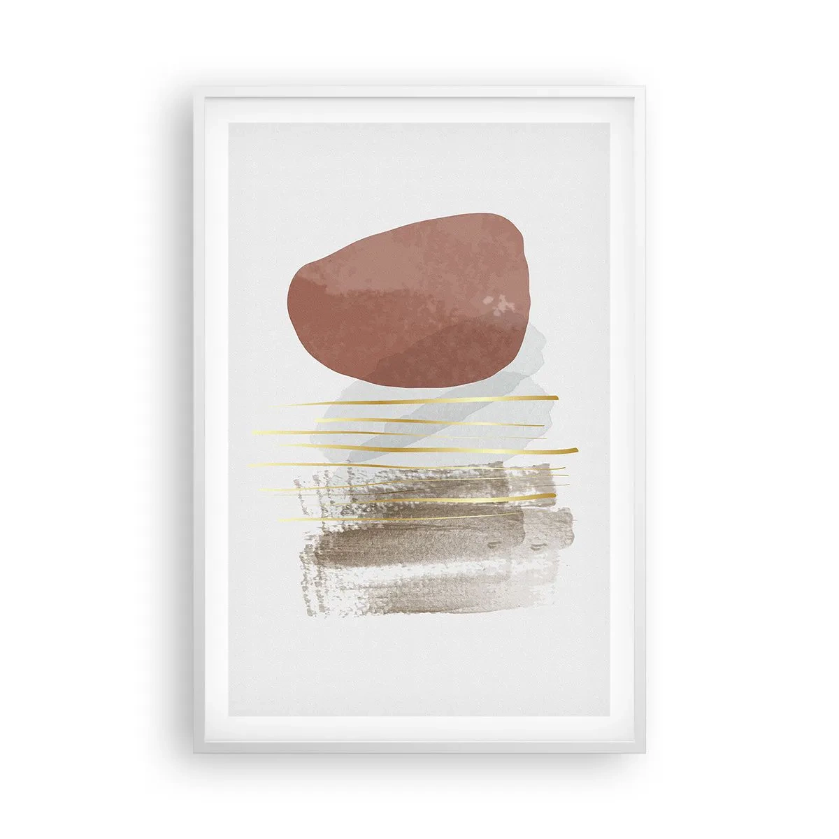 Affiche dans un cadre blanc - Poster - Colonnade abstraite - 61x91 cm