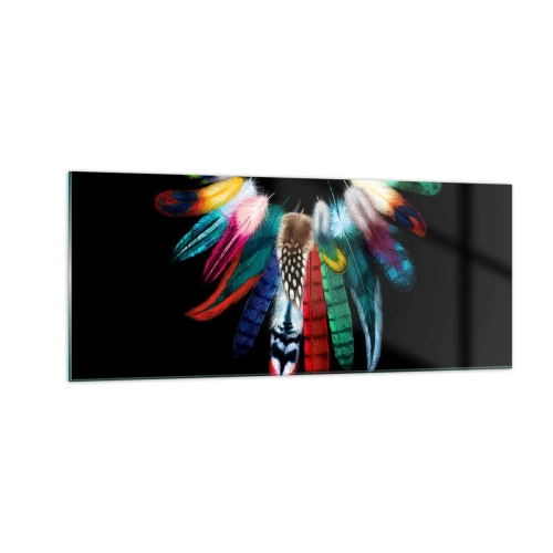 Impression sur verre - Image sur verre - Collier indien - 100x40 cm
