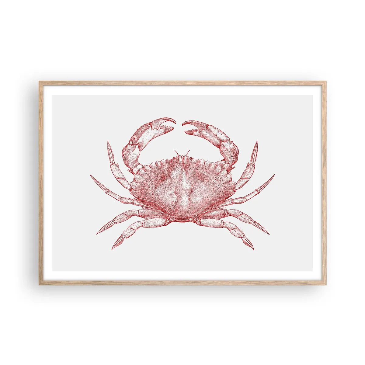 Affiche dans un chêne clair - Poster - Le crabe des crabes - 100x70 cm