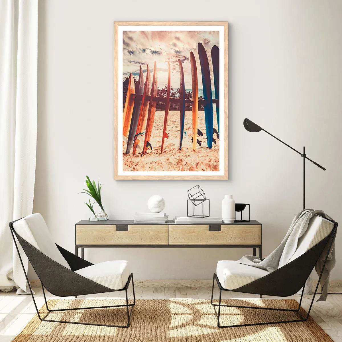 Affiche dans un chêne clair - Poster - Bonne nuit, à demain - 61x91 cm