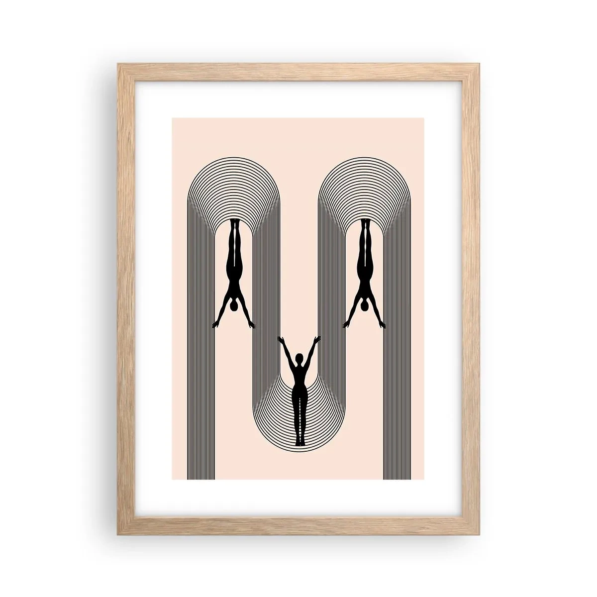 Affiche dans un chêne clair - Poster - Les jambes en l’air - 30x40 cm