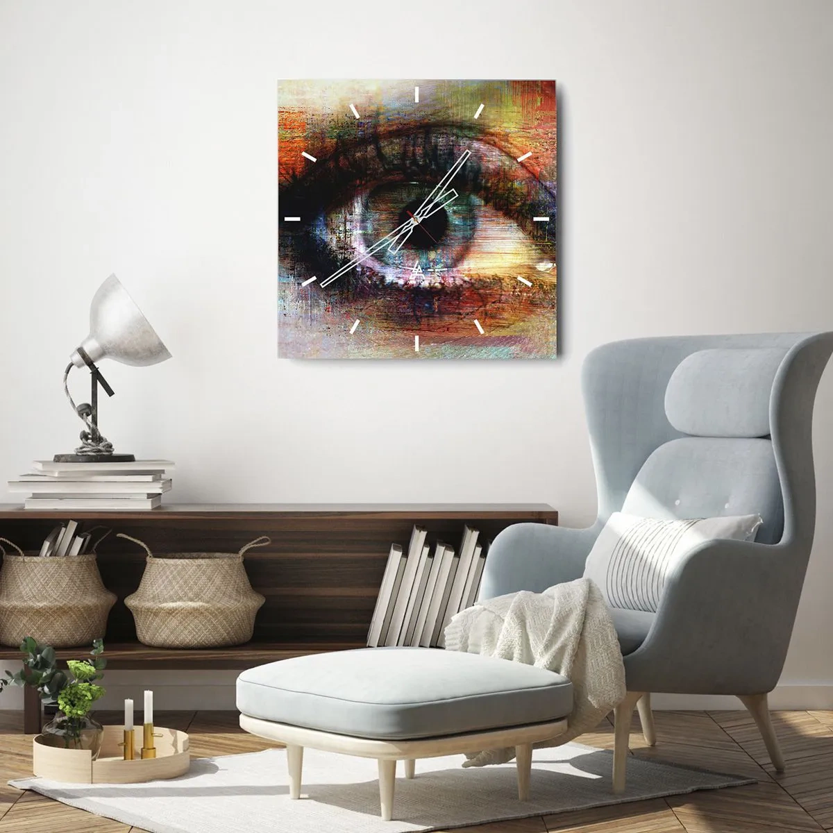 Horloge murale - Pendule murale - Vous pouvez jeter un coup d'œil dans l'âme - 40x40 cm