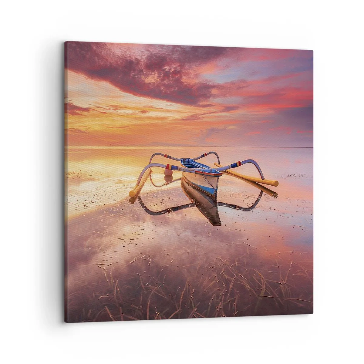 Impression sur toile - Image sur toile - Le calme d'une soirée tropicale - 50x50 cm