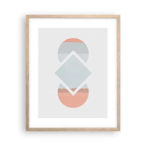 Affiche dans un chêne clair - Poster - La situation est clair - 40x50 cm