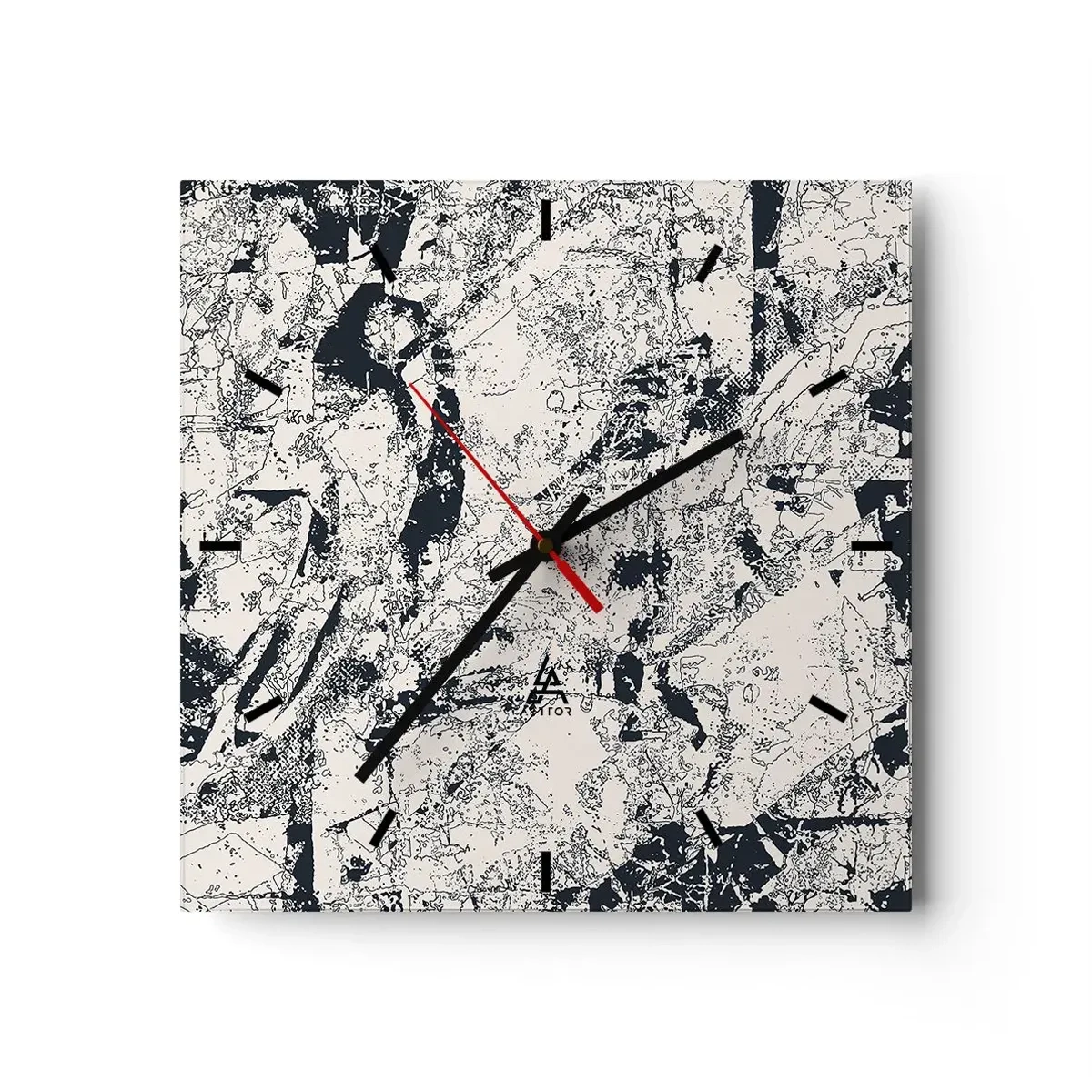Horloge murale - Pendule murale - Interpénétration des contraires - 40x40 cm