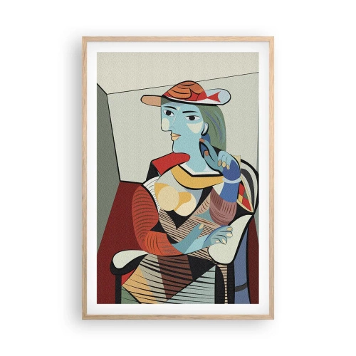 Affiche dans un chêne clair - Poster - À travers les yeux de Picasso - 61x91 cm