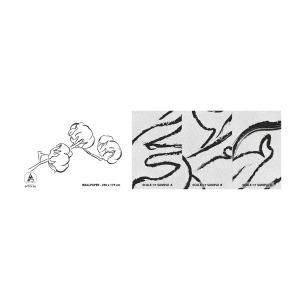 Échantillon de Papier Peint Premium Sand - Duvet de coton - Coton, Minimalisme, Contour - 100x30 cm