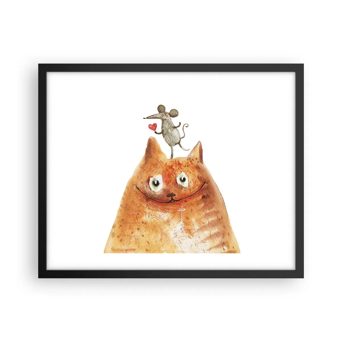 Affiche dans un cadre noir - Poster - Amour paradoxal - 50x40 cm