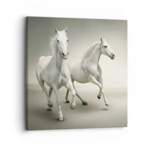 Impression sur toile - Image sur toile - White power! - 30x30 cm