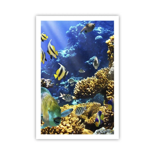 Affiche - Poster - Beaucoup de circulation sur la route des vacances - 61x91 cm