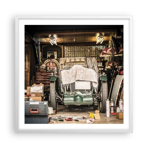 Affiche dans un cadre blanc - Poster - Retour vers le passé - 60x60 cm