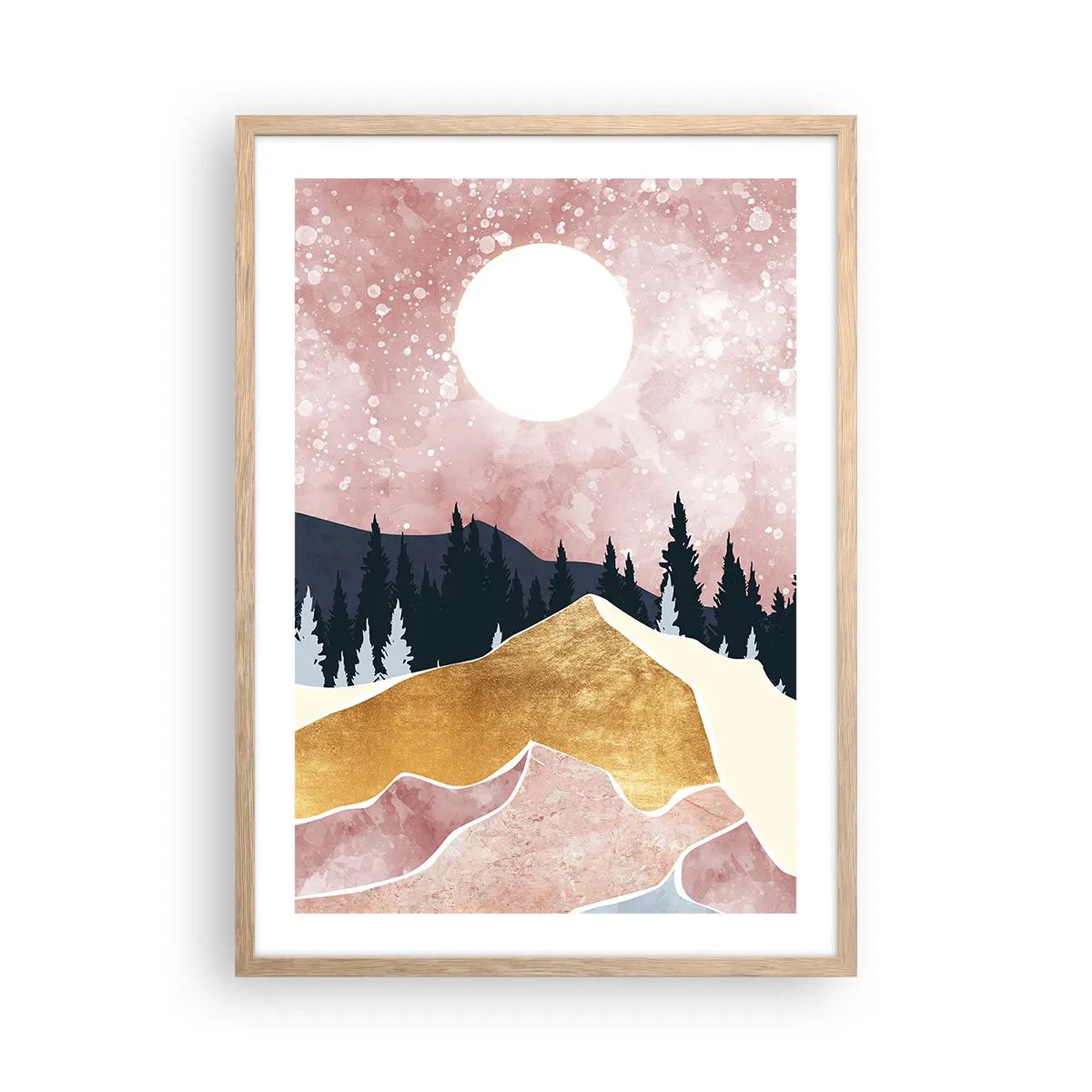 Affiche dans un chêne clair - Poster - Gardien de la nuit - 50x70 cm