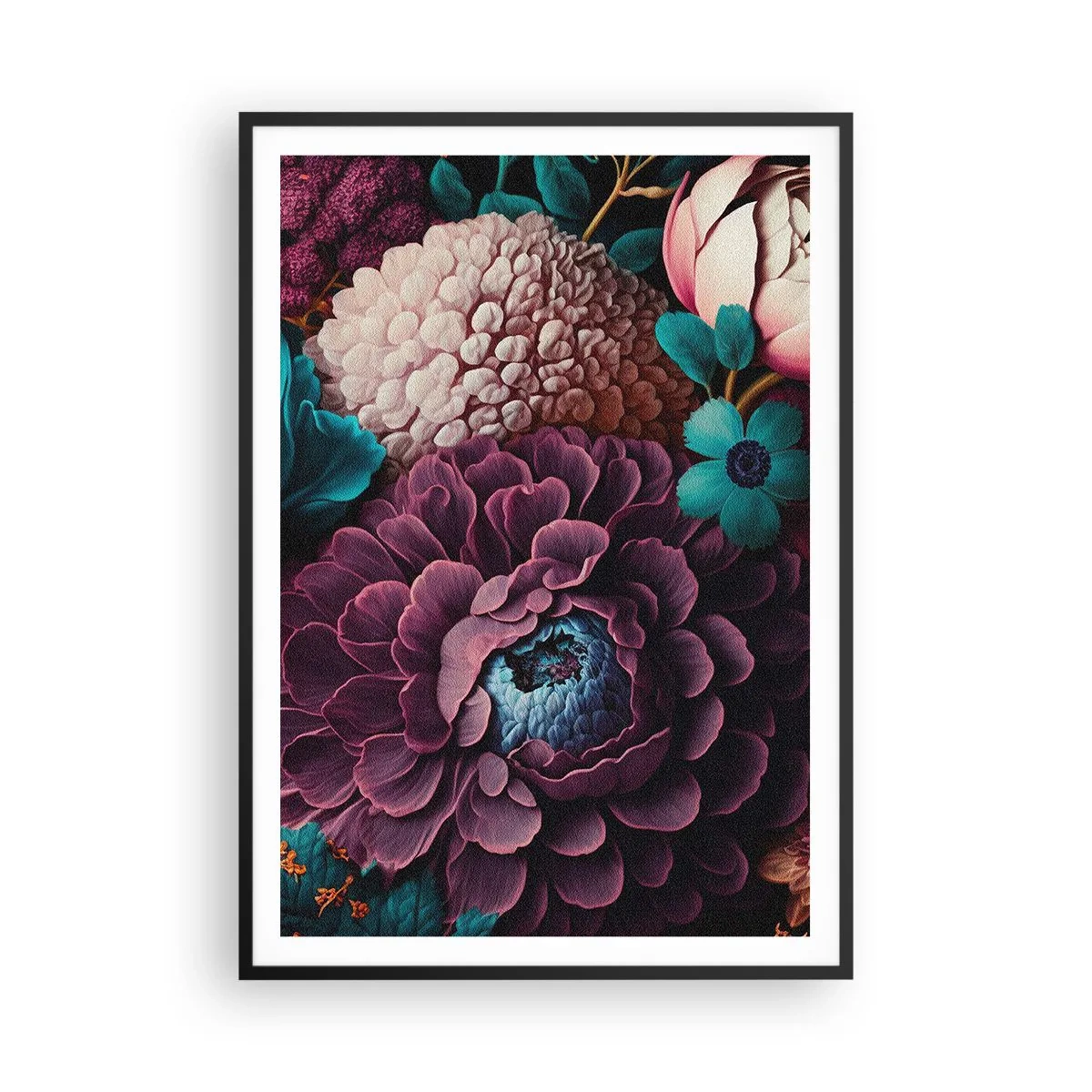 Affiche dans un cadre noir - Poster - La nature en abondance - 70x100 cm